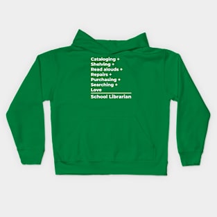 School Librarian Equation Kids Hoodie